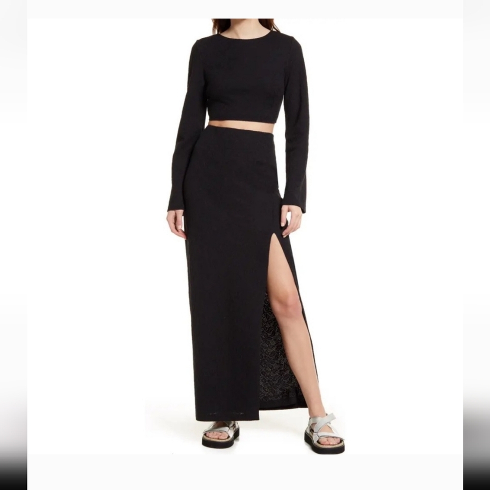 FREE PEOPLE Kendra Lace Crop Top & Skirt Set